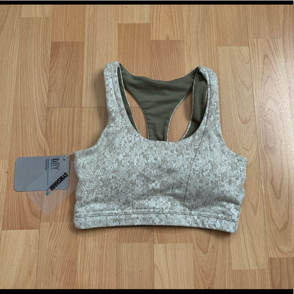 NWT gymshark Fleur green xs bra